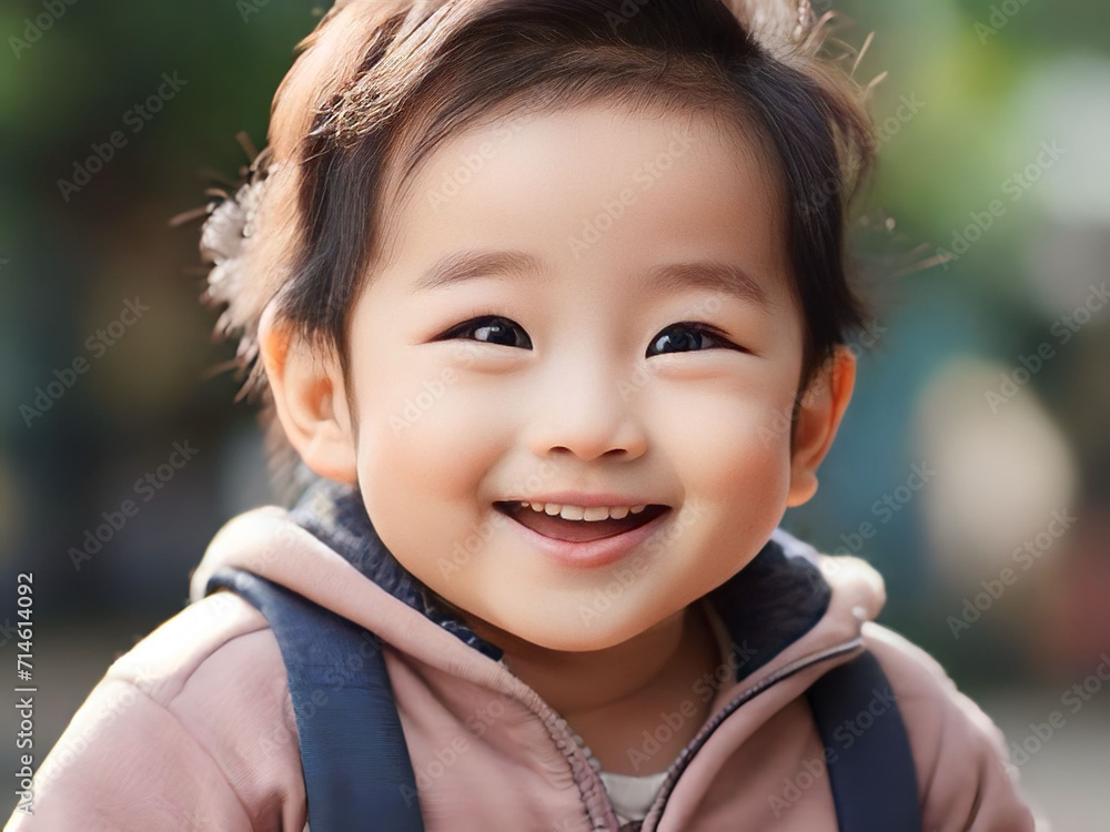 Portrait of a cute asian little girl smiling and looking at camera. Portrait of a cute asian little girl smiling and looking at camera.