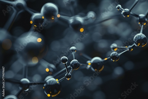 Abstract molecule microscopic model.