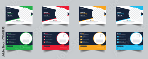 Modern Creative Corporate Post Card Template, Vector Template for Opening Invitation Editable, Professional Business Postcard Design, Event Card Design, Invitation Design, Direct Mail EDDM Template