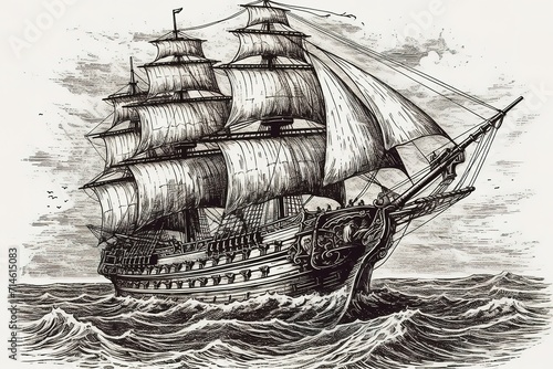 ship in the sea