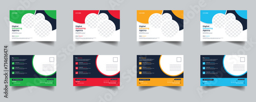 Modern Creative Corporate Post Card Template, Vector Template for Opening Invitation Editable, Professional Business Postcard Design, Event Card Design, Invitation Design, Direct Mail EDDM Template