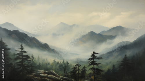 fog in the mountains