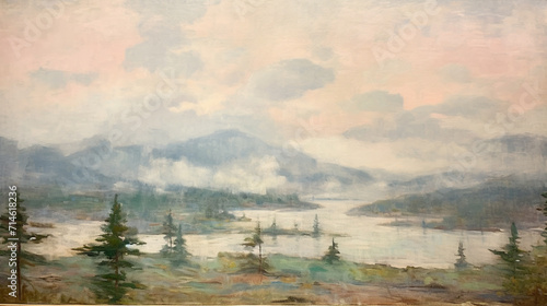 misty morning in the mountains