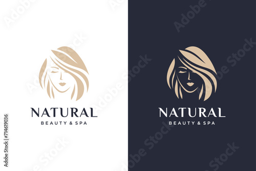 Luxury beauty woman logo design for makeup, salon and spa, beauty care