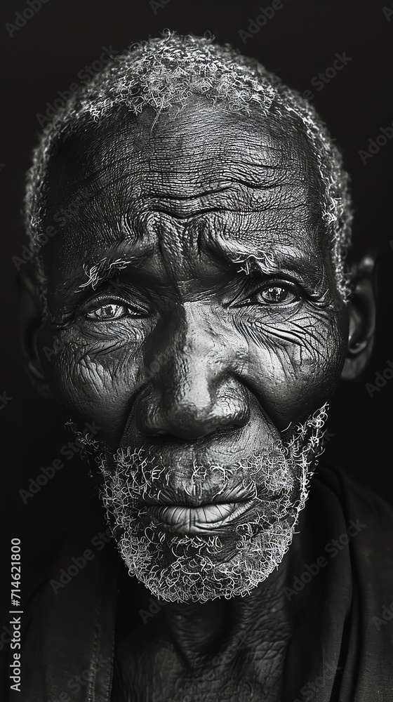 Älterer schwarzer Mann, Augen - Fotografie Porträt Älterer schwarzer Mann, Augen - Fotografie Porträt