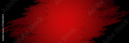Grunge texture effect background. Rough dark abstract texture. Black isolated on red. Vintage style decoration concept graphic design element for banner, flyer, card, brochure cover. photo