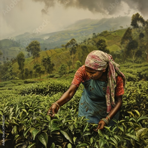 tea picker at sri lanka,snashot aesthetic photo