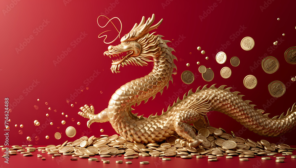 Fototapeta premium chinese new year dragon