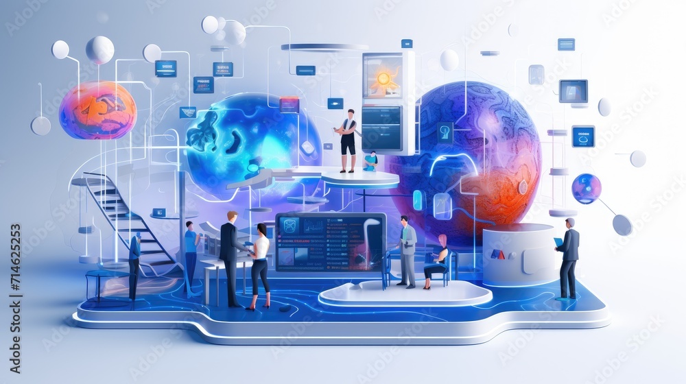 AI marketing agency, AI experts working on AI tools, modern technology in AI agency concept AI marketing agency, AI experts working on AI tools, modern technology in AI agency concept