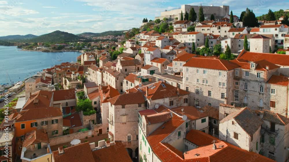 Aerial view of the Cathedral of Saint James in Sibenik, Dalmatia, Croatia Aerial view of the Cathedral of Saint James in Sibenik, Dalmatia, Croatia