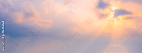 Dark blue, red and pink cloud sunlight sky background photo