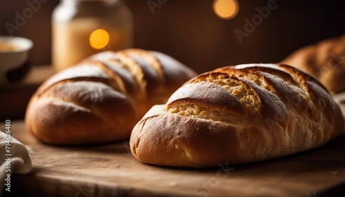Fresh bread background 
