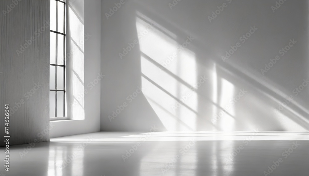 abstract white studio background with shadows of window empty 3d room display product with blurred backdrop abstract white studio background with shadows of window empty 3d room display product with blurred backdrop