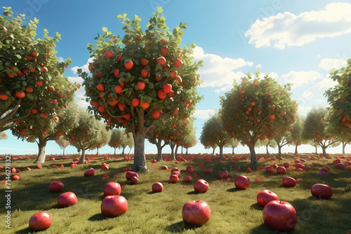 fruitful apple tree fantasy photo