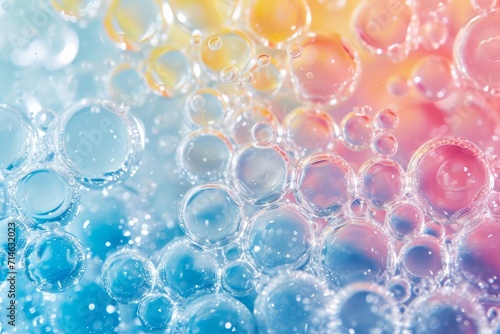 Bubbles on dreamy pastel background