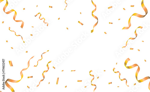 confetti isolated on transparent background. Bright festive tinsel