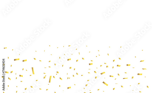confetti isolated on transparent background. Bright festive tinsel