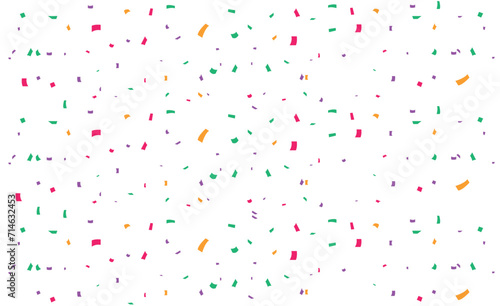 confetti isolated on transparent background. Bright festive tinsel