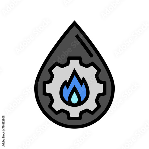 natural gas oil industry color icon vector. natural gas oil industry sign. isolated symbol illustration