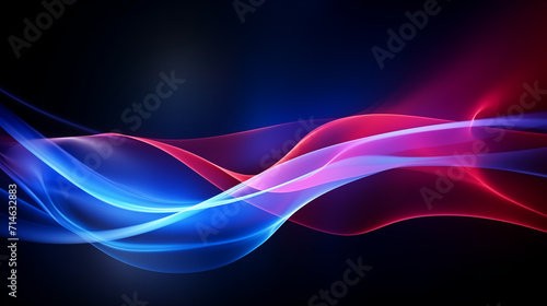 Abstract spectrum wave red and blue harmonies with black background