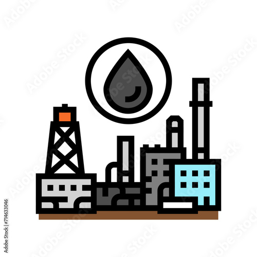 petrochemicals oil industry color icon vector. petrochemicals oil industry sign. isolated symbol illustration