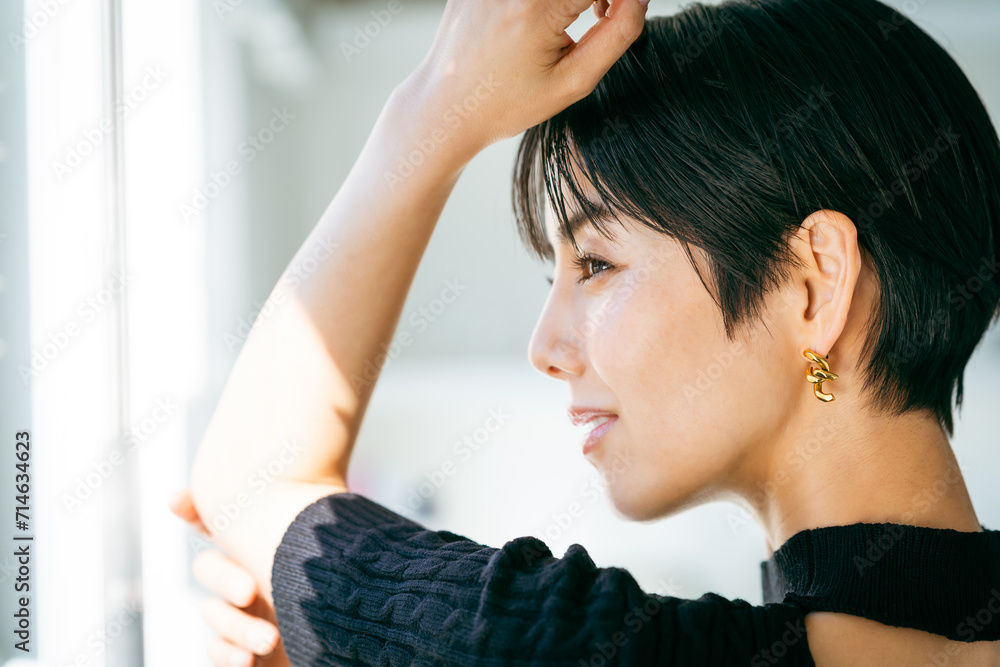 Naklejka premium 若い日本人女性の美容イメージ