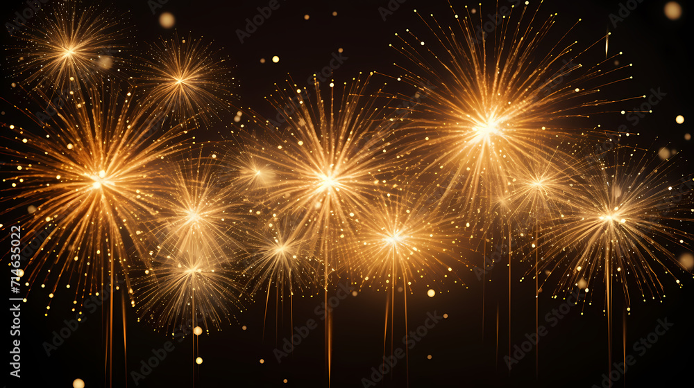Happy New Year, burning fireworks with bokeh light background Happy New Year, burning fireworks with bokeh light background