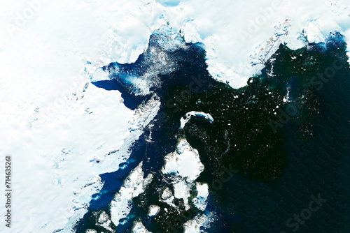 Fototapeta Naklejka Na Ścianę i Meble -  Antarctica from space. Elements of this image furnished by NASA