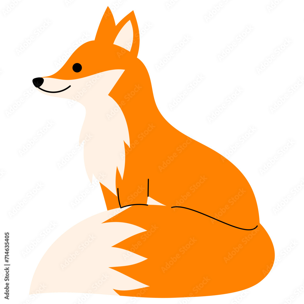 Obraz premium wild fox illustration 