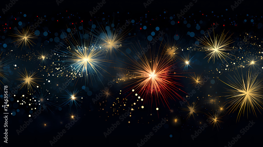 Happy New Year, burning fireworks with bokeh light background Happy New Year, burning fireworks with bokeh light background