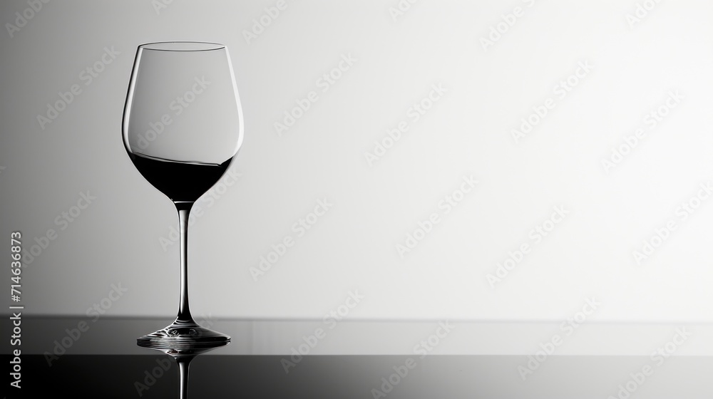 a wine glass sitting on a table with a reflection of the wine glass on the table and the wine glass in the foreground with a white wall in the background. a wine glass sitting on a table with a reflection of the wine glass on the table and the wine glass in the foreground with a white wall in the background.