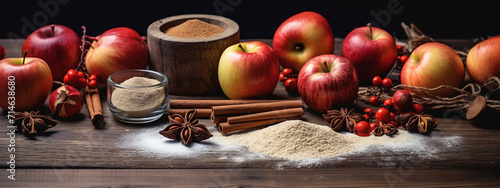 autumn baking with fresh apples spice