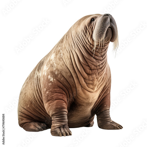 Walrus isolated on white or transparent background