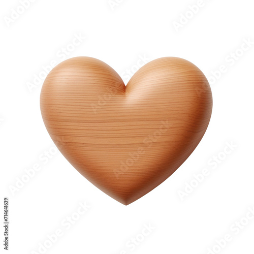 Wooden heart clip art