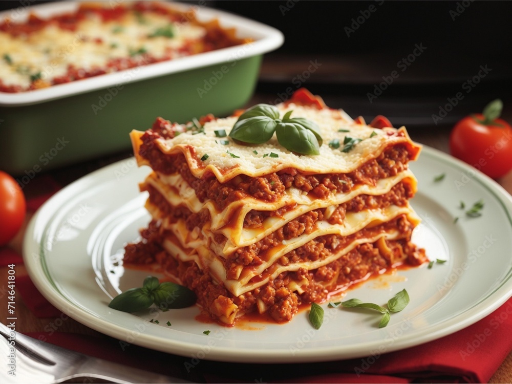 lasagna with tomato sauce