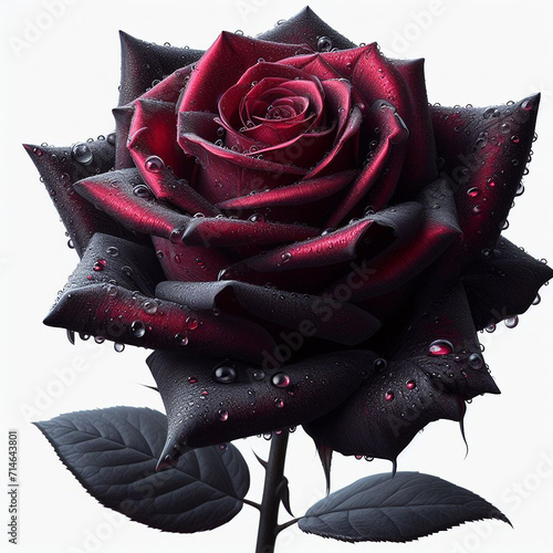 A blackish red rose Ai generated art