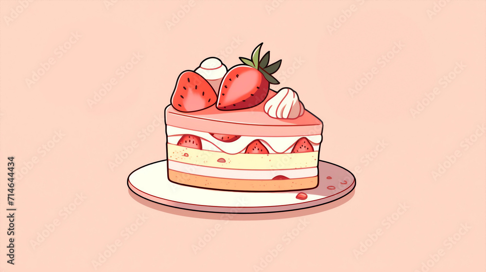 Hand drawn cartoon delicious cake illustration
Hand drawn cartoon delicious cake illustration