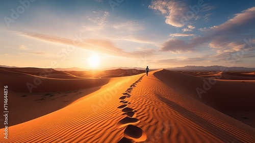Desert Wanderer at Sunset
