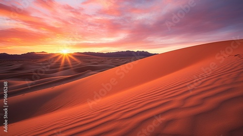 Stunning Sunrise Over Desert Dunes