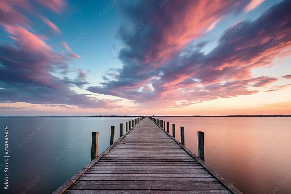 Tranquil Pier at Sunset