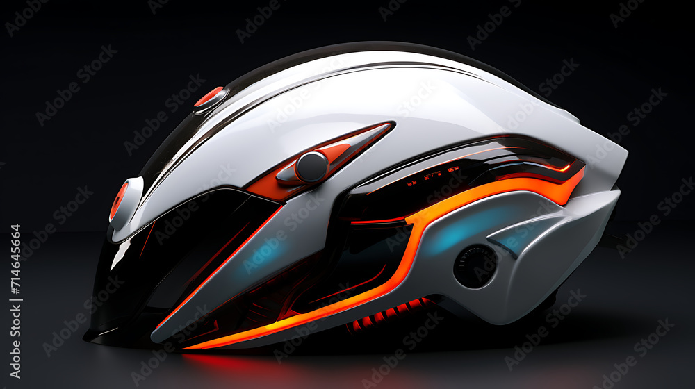 An racing bike helmet design.