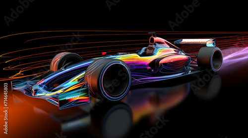 An racing car aerodynamics simulation.