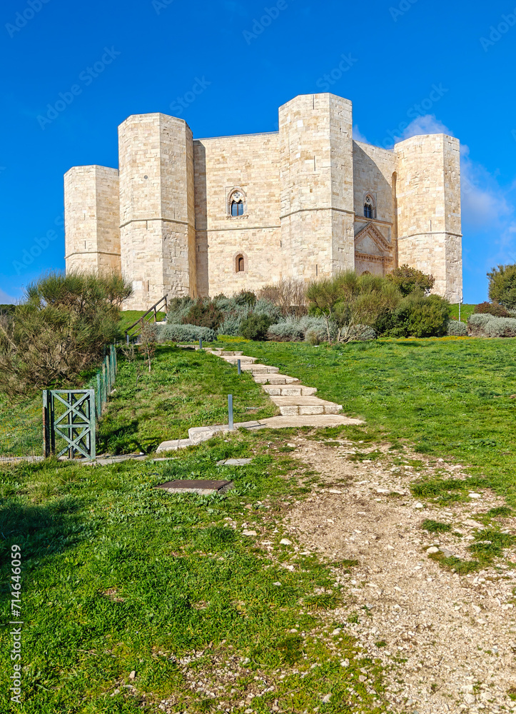Castel del Monte, Italy - a Unesco World Heritage and one of the best preserved examples of medieval fortress, Castel del Monte is the landmark of Apulia region
