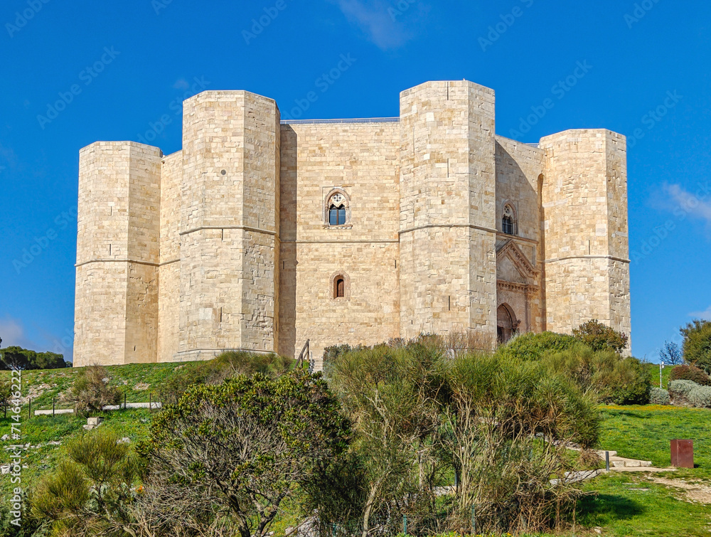 Castel del Monte, Italy - a Unesco World Heritage and one of the best preserved examples of medieval fortress, Castel del Monte is the landmark of Apulia region
