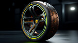 An racing car tire design.