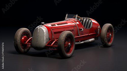 A 3D model of a vintage race car. © Muhammad