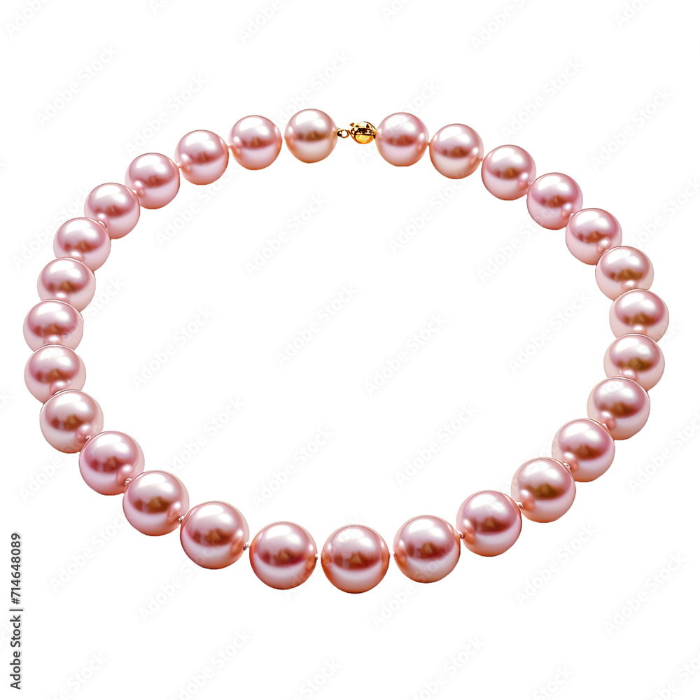 Obraz premium Pearl necklace isolated on white or transparent background