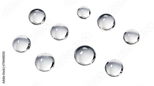 Water Droplets isolated on white or transparent background