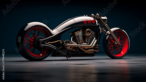 A design concept for a custom bobber motorcycle.