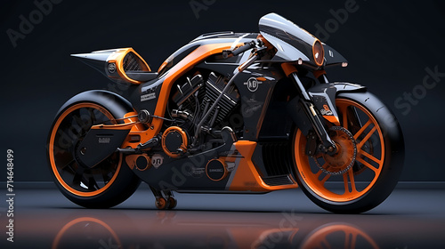 A design concept for a drag racing motorcycle.